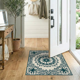 Mandala Teal Mandala Persian Area Rug