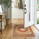 Terracotta Sunburst Southwestern Area Rug
