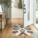 Southwestern Geometric Southwestern Geometric Brown Tan Area Rug