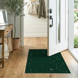 Deep Green Constellation Star Map Area Rug