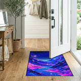 Starry Cosmic Valley Night Area Rug