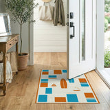 Coastal Surfboard and Sailboat Area Rug
