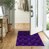 Purple Geometric Mosaic Area Rug