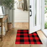Bold Red Black Buffalo Plaid No. 5 Area Rug