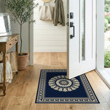 Ornate Navy Mandala Area Rug