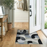Multi-color and Patterns Modern Geometric Abstract Area Rug
