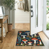 Whimsical Mushroom Forest Floral Vintage Area Rug