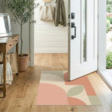 Beige Abstract Overlap Area Rug