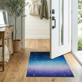 Starry Night Sky Ombre Area Rug