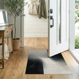 Abstract Black White Halftone Area Rug
