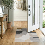 Beige and Neutral Modern Abstract Geometric Neutral Area Rug