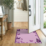 Blush Pink Butterfly Vine Area Rug