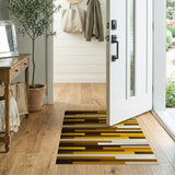 Brown and Tan Brown Tan Geometric Abstract Area Rug