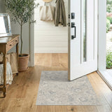 Beige and Neutral Distressed Vintage Beige Area Rug