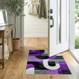 Purple Geometric Modern No. 2 Area Rug