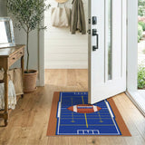 Kids Cartoon Football Field Area Rug