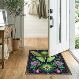 ODIKA Mystical Luna Moth Washable Area Rug - Low Pile, Non-Slip & Pet Friendly