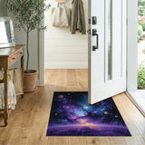 Cosmic Nebula Grid Area Rug