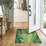 Lush Fern Golden Foliage Area Rug