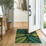 Tropical Palm Monstera Leaf Area Rug
