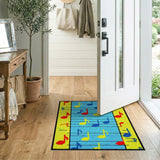 Multi-color and Patterns Vibrant Musical Notes Area Rug