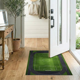 Athletic Track Soccer Field Area Rug