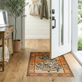 Majestic Orange Tiger Southwestern Rug