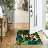 Playful Cartoon Jungle Tiger Area Rug