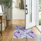 Purple Swirling Abstract Area Rug