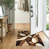 Abstract Brown Tan Area Rug
