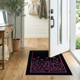 Pink Outline Daisy Area Rug