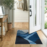 Layered Blue Mountains Area Rug