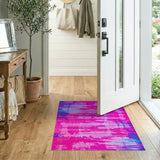 Vibrant Pink Purple Abstract Area Rug