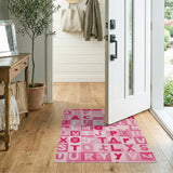 Pink Alphabet ABC Kids Play Rug