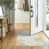 Fluffy Pastel Clouds Stars Kids Rug