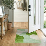 Abstract Area Organic Green Abstract Area Rug