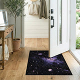 Abstract Area Purple Nebula Cosmic Area Rug