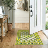 Vibrant Yellow Lemon Floral Area Rug