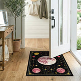 Pink Moon Celestial Stars Area Rug