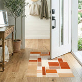 Geometric Modern Brown Tan Area Rug