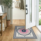Pink Navy Mandala Area Rug