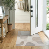 Beige and Neutral Beige Neutral Abstract Organic Shapes Rug
