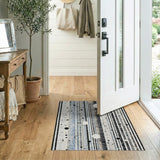 Modern Geometric Stripe Polka Dot Area Rug