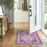 Purple Floral Persian Purple Area Rug