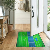Rugby Pitch Geometric Area Rug
