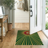 Radiant Starburst Green Area Rug