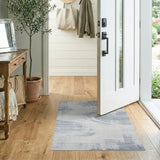Abstract Area Abstract Grey Brushstroke Area Rug