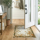 Vintage Floral Vine Border Area Rug