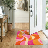 Multi-color and Patterns Abstract Area Vibrant Swirl Multi-Color Abstract Area Rug