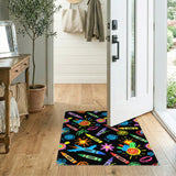 Multi-color and Patterns Vibrant Crayon Scribble Kids Area Rug